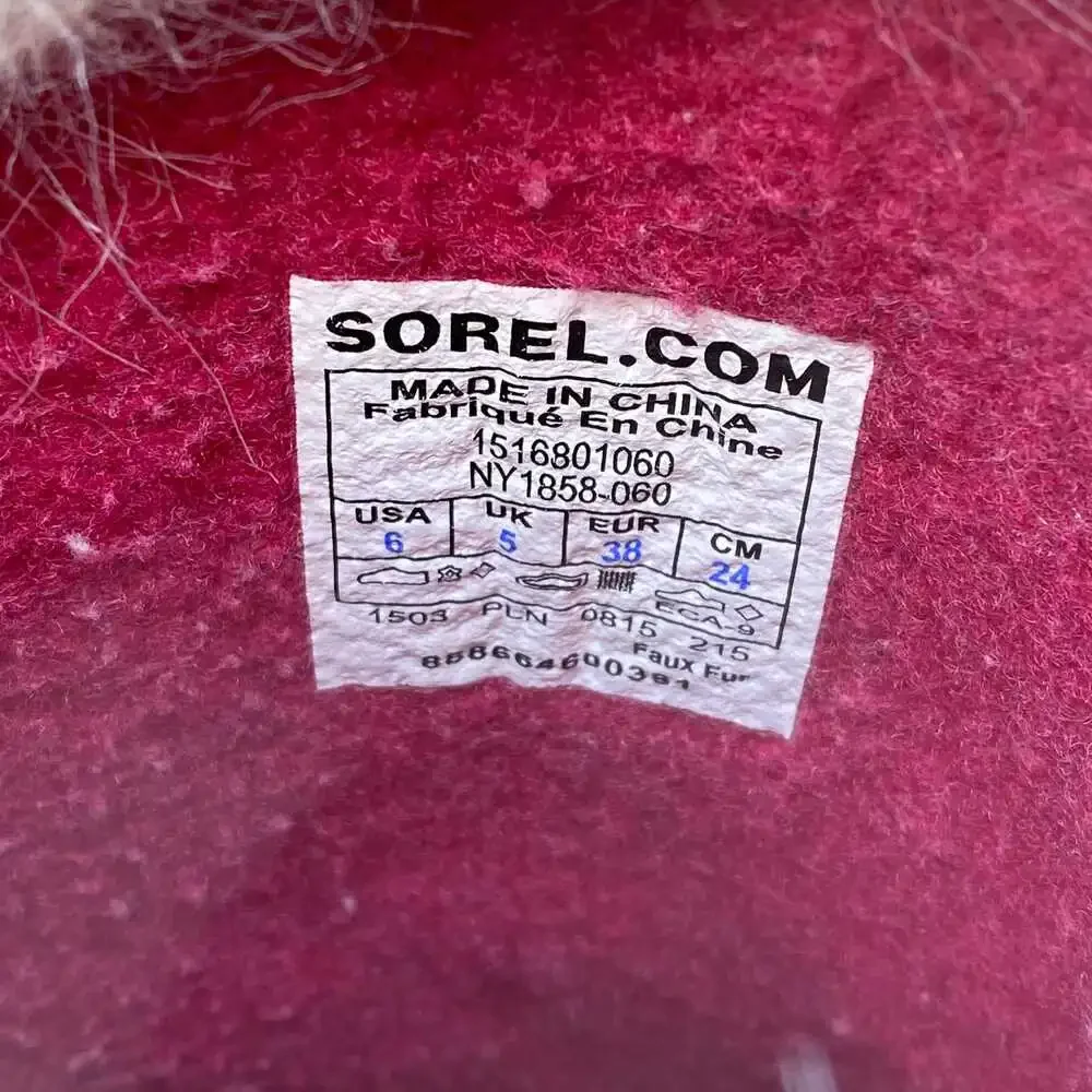 Sorel Gray Pink Leather Snow Boots | Girls Size 6